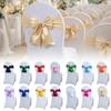 Ready Made Chair Back Bow Decorative Belt Bows Satin Chair Sashes  for Wedding Hotel Banquet Party