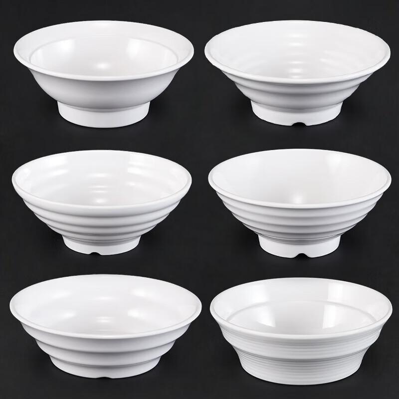 Durable A5 Melamine White Soup & Noodle Bowl