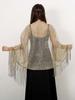 Elegant Floral Lace Scarf Shawl Tassels Party Wedding Veil Embrodiery Glitter Shawls And Wraps Shimmy Sunscreen Tippet