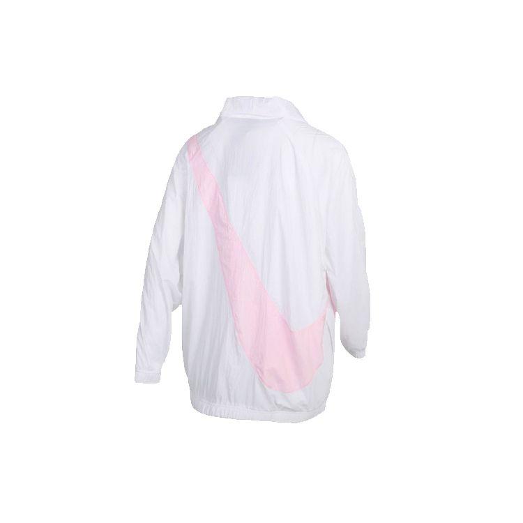 Nike Sportswear Swoosh Woven Logo Retro American Jacket Women Outerwear White DA0981-100