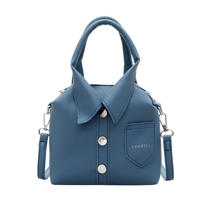

Niche personalized design handbag bag women s new fashion casual shirt bag simple trendy messenger bag синій