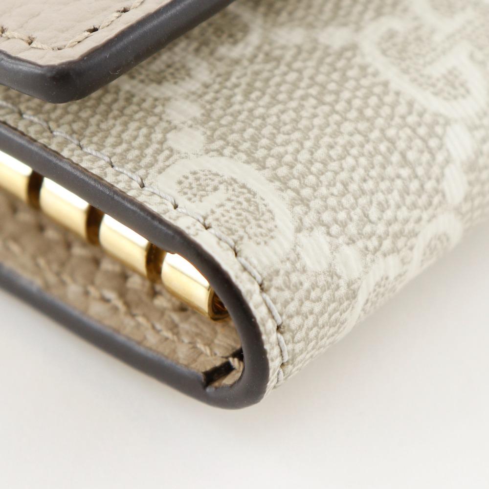 Gucci Double G Key Holder  GG Supreme Canvas Current Product Leather Women Used