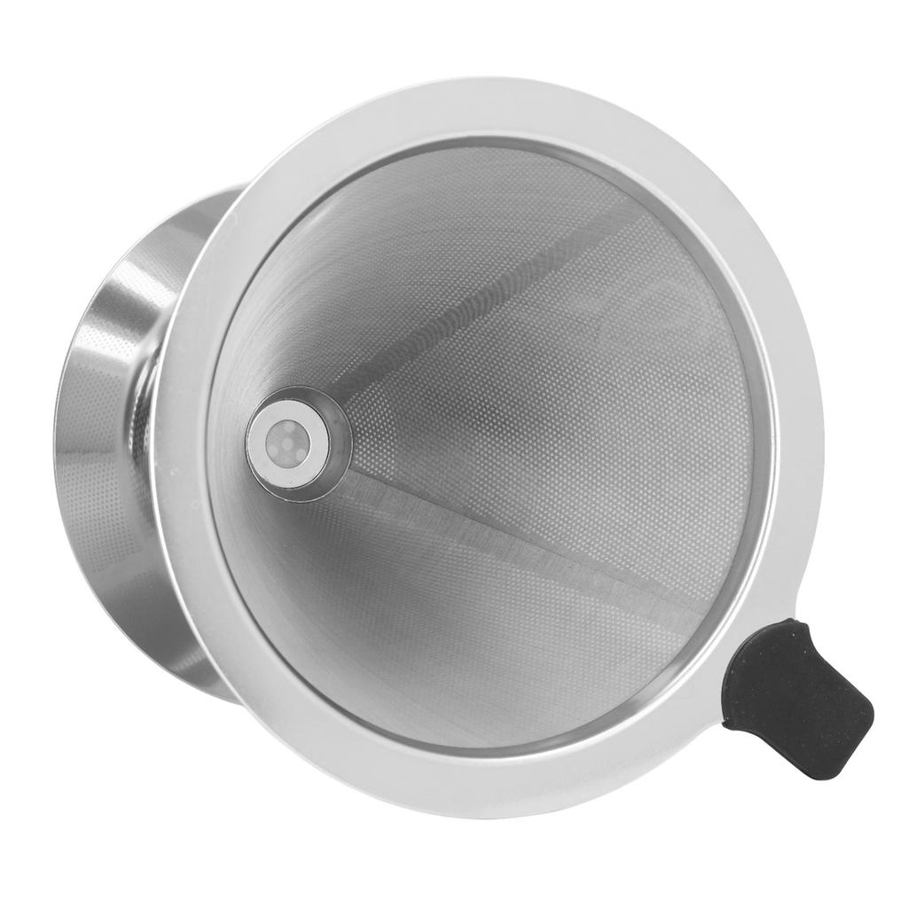 Stainless Steel Coffee Dripper Drip Cone Coffee Filter Reusable Coffee Filter Cup for Kitchen2‑4 Cups
