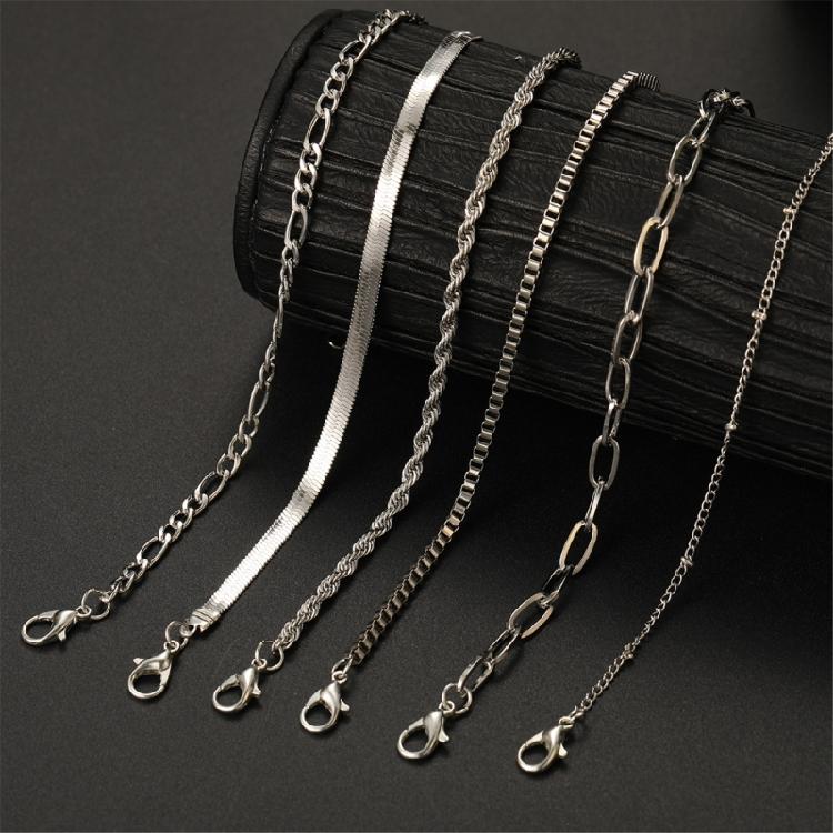 6 Pieces Stylish 14K Gold Plated Bracelets for Women Portable and Comfortable Cuban Link Chain Daily Use Casual Wear