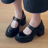 Fashion High Heels Mary Jance Women Shoes Chunky Fashion Dress Shoes Elegant Woman Pumps 2025 Summer Luxury Party Sandalias De Mujer