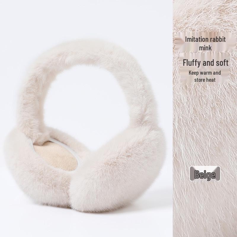 Foldable Faux Fur Winter Earmuffs for Women & Girls - Cute, Warm, Outdoor Ear Warmers