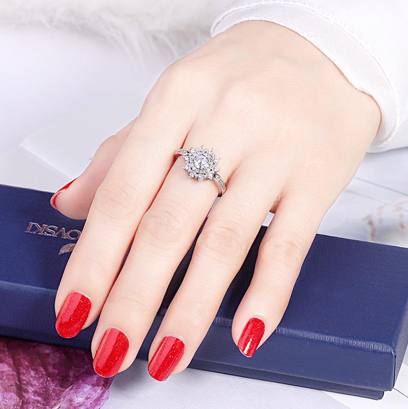 

Кольцо любви в форме сердца: Элегантный дизайн с шестью крапанами для женщин - Ювелирные изделия для предложения в японском и корейском стиле