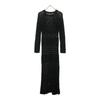 AMERI UNDRESSED Long Sleeve Cotton Knit Long Dress M Black Race Women Used