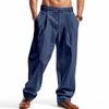 Independent Station American Four Seasons Men's Loose Linen Casual Simple Trend Wide Leg Beach Sports Trousers Men