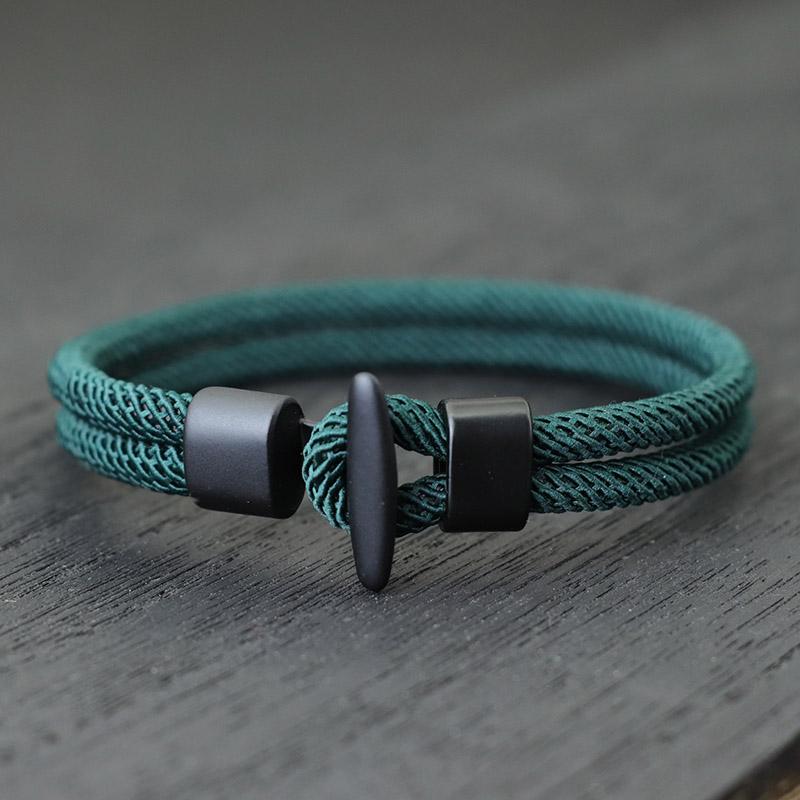 New Rope Bracelet Homme Hiphop Outdoor Camping Adventure Braclet Pulsera Roja Tela Hand Accessories Viking Jewelry Punk Joias
