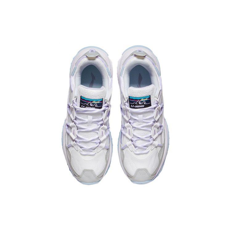 Li Ning Aurora WindWalker V2 Cushioning Low Top Sports Casual Shoes Women's White Gray AGCS016-2