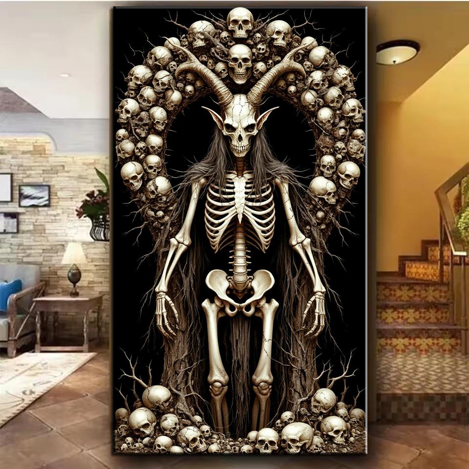 Mysterious Fantasy Skull Woman Diamond Painting New 2026 Full Round Diamond Mosaic Diy Art Home Decoration Gift