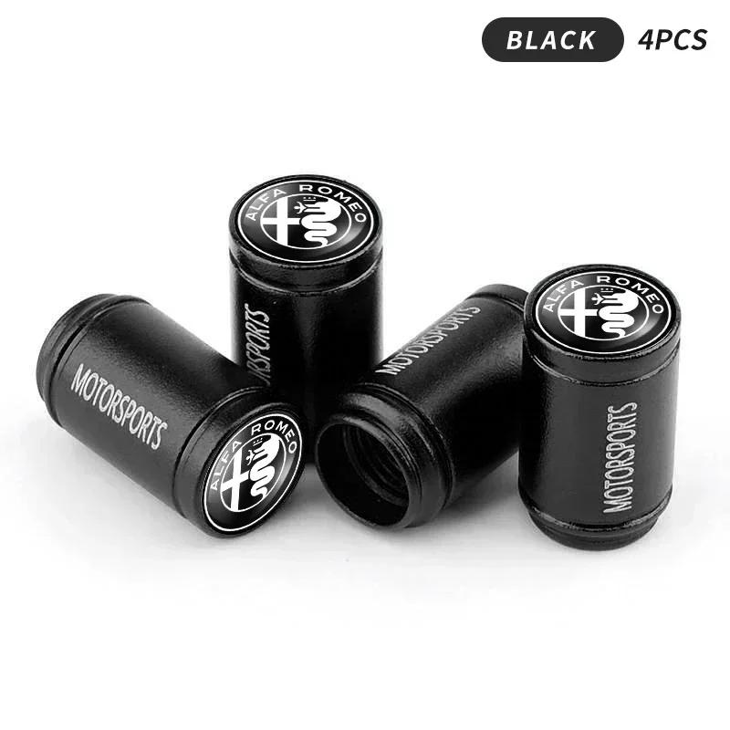 4Pcs Metal Car Styling Wheel Tire Valve Caps Cover Accessories For Alfa Romeo 159 Giulietta Giulia 147 Mito 156 166 Stelvio