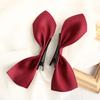 Black Velvet Bow Hairpin - Jisoo-Inspired Korean & Japanese Style Side Clip Hair Accessory