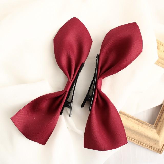 Black Velvet Bow Hairpin - Jisoo-Inspired Korean & Japanese Style Side Clip Hair Accessory