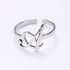 A-Z English Initial Letters Finger Rings For Women Men Stainless Steel Silver Color 26 Alphabet Name Open Rings Birthday Jewelry