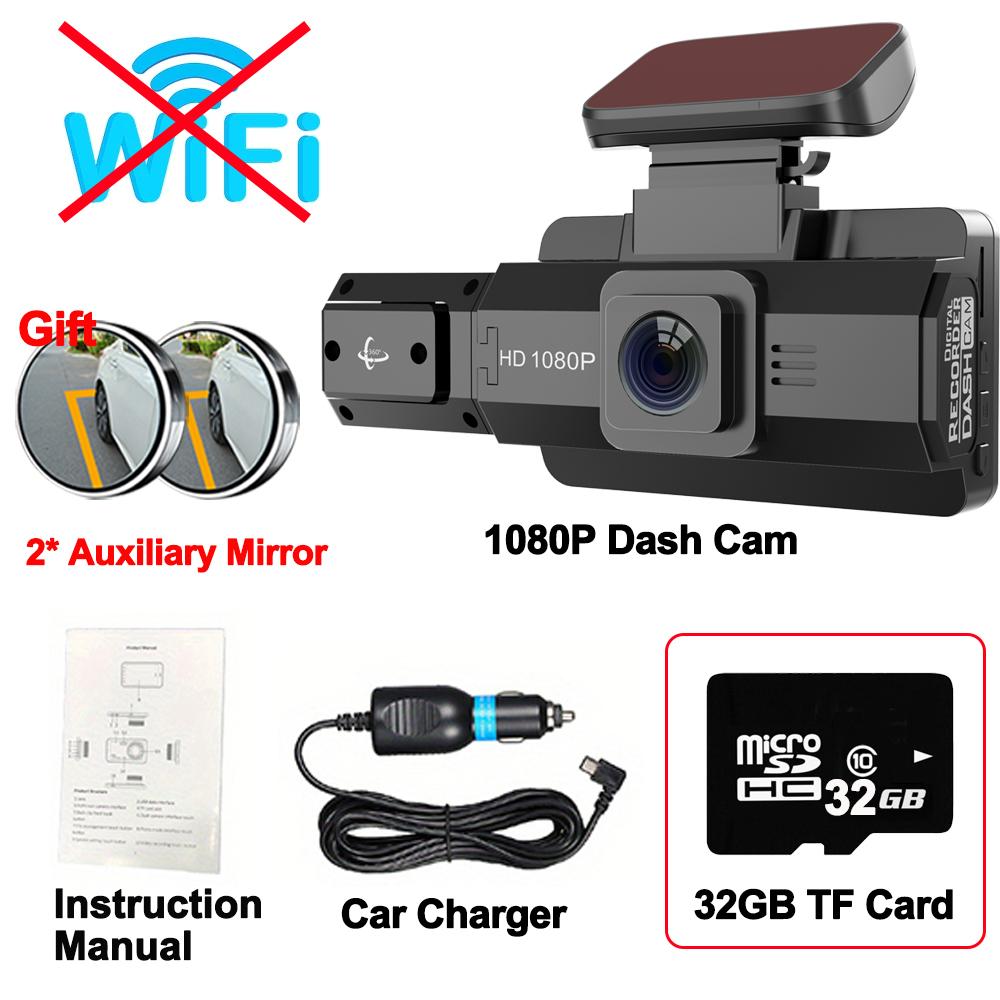 Caméra de tableau de bord pour voitures 1080P Enregistreur vidéo intérieur DVR dans la voiture Caméra DVR WIFI pour véhicule Vision nocturne Boîte noire Accessoires de voiture