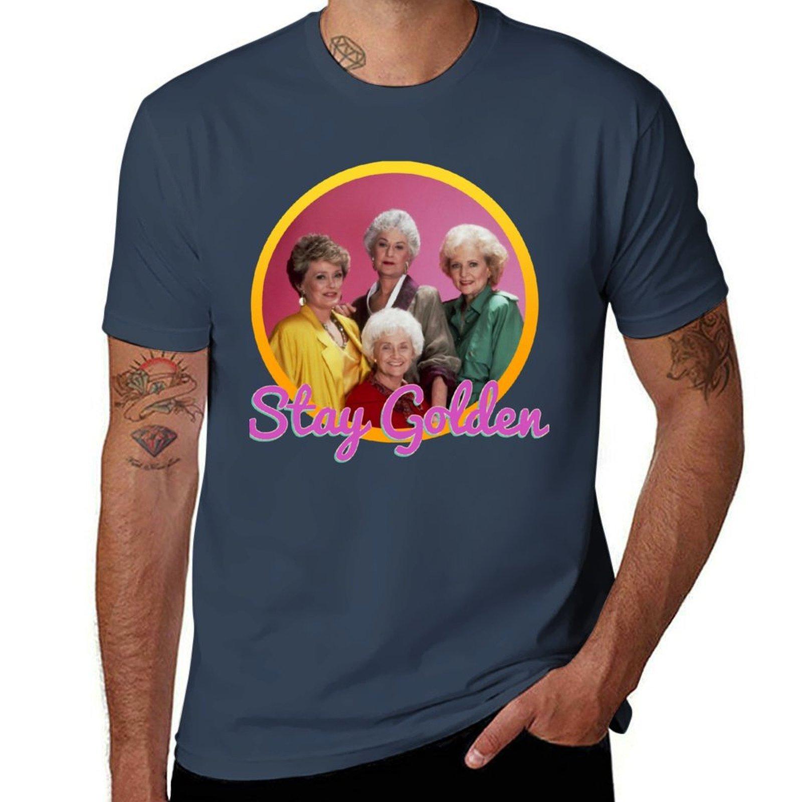 Stay Golden Girls Tshirt Basic Breathable Solid Color Tshirt S