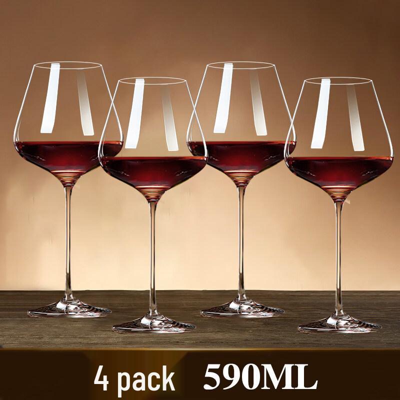 ZISIZ Big-Belly Crystal Red Wine Glass Set