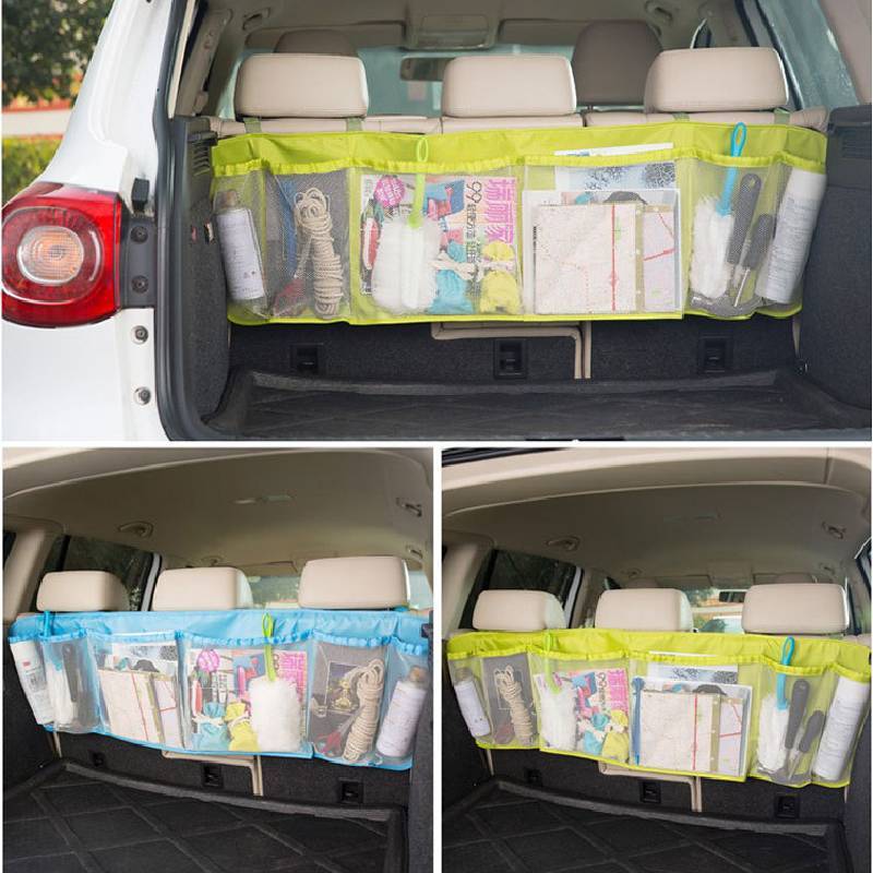 Car Organizer Large Capacity Storage Bag With Oxford Fabric Mesh For Vehicle Interior