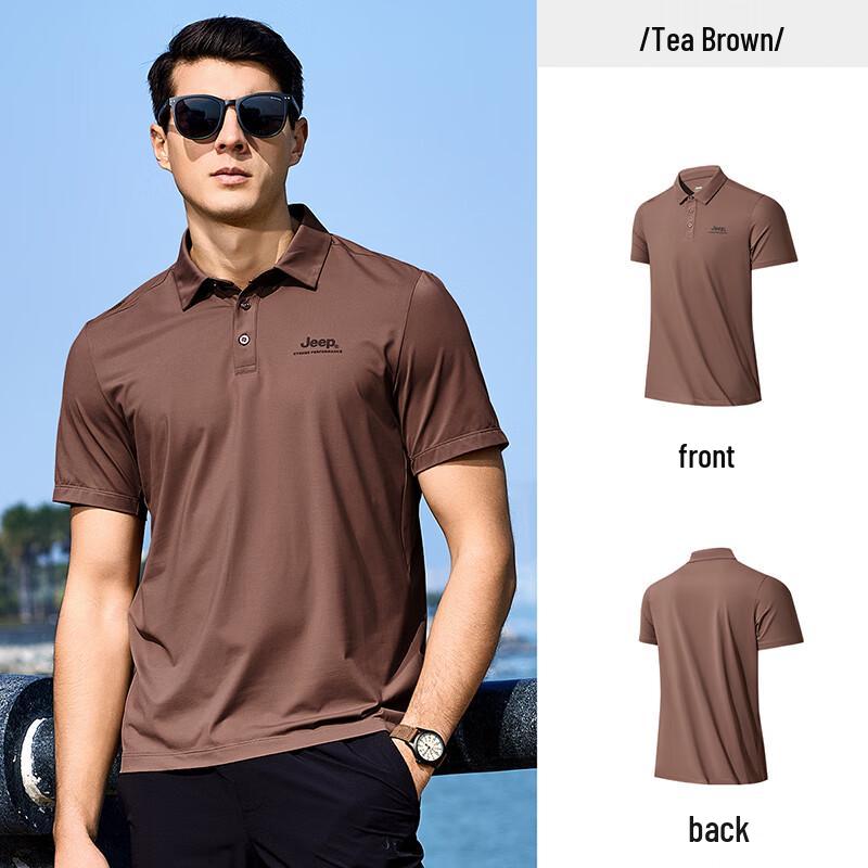 Jeep Men s Cool-Feel Moisture-Wicking Short-Sleeve Polo Shirt L