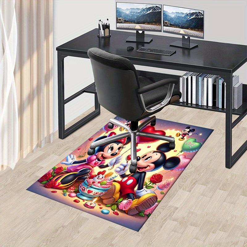 

Office Carpet, Desk Mat, Gift for Home Decor, Mickey and Minnie Valentine s Day Theme, Romantic Heart Balloons, Sweet Ice Cream Sundae, Red 60cm by 90cm