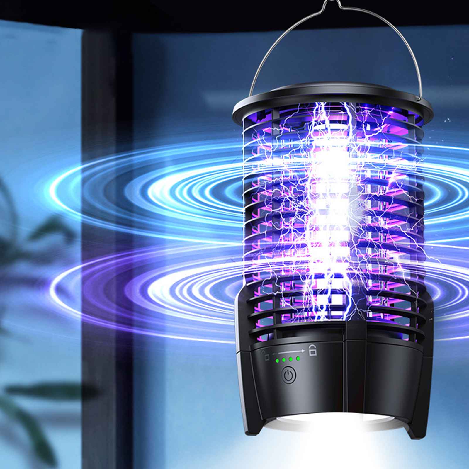 

Уничтожитель комаров Ловушка для мух Бытовой Уличный Электронный Уничтожитель комаров Кемпинговый фонарь Очистка одним нажатием J08 english чёрный