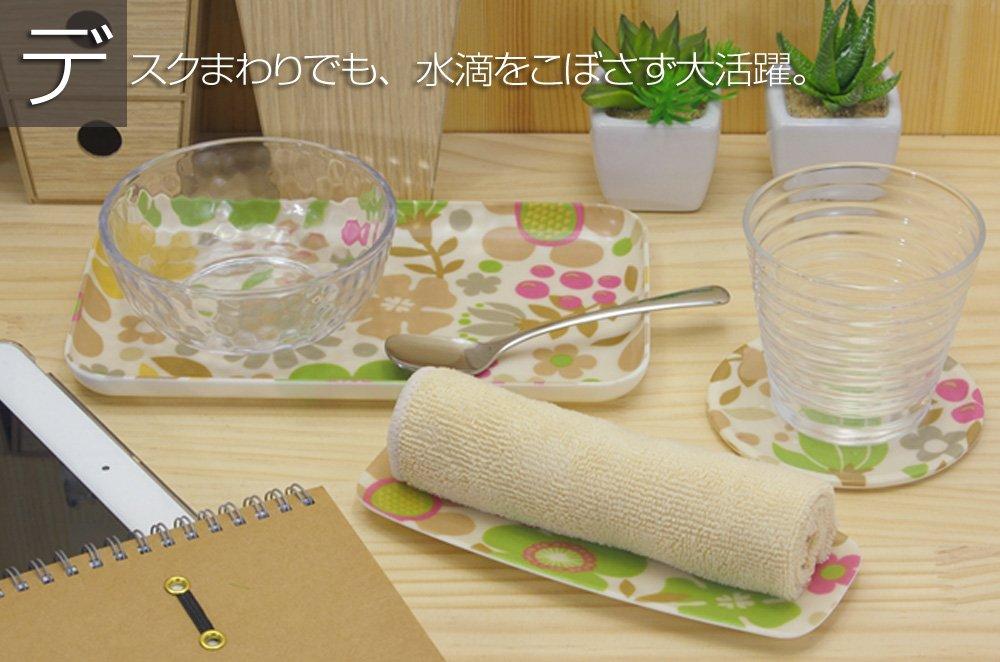 Milky Check Pink Dishwasher Stylish and Cute Ideal for Tea Trays and Waterproof and Perfect for and Made in Japan TATSU-CRAFT Coaster, Safe, Plastic,