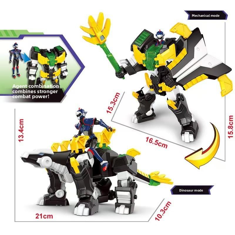 Mini Force X Dinosaur Transformers Toy For Kids With Handoperated Deformable Robot Model