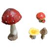 4Pcs Resin Mushroom Sculptures Miniature Mushroom Figurines Easy Placement for Indoor and Outdoor Garden Decoration