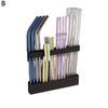Magnetic Straw Holder Reusable Tumbler Straws Storage Dispenser Large Capacity Easy to Install Space-Saving Straw Organizer