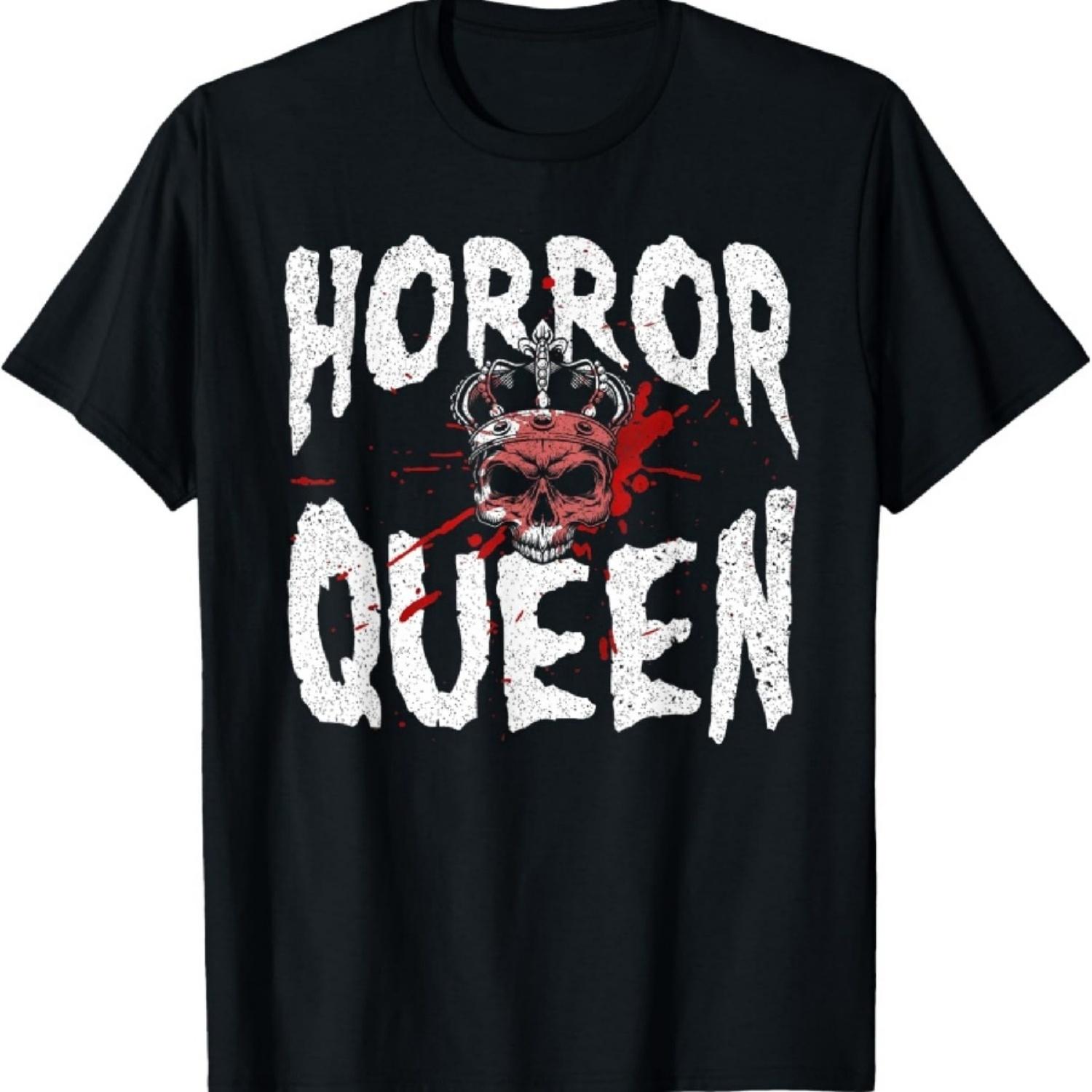 

Крутой арт к фильму ужасов для женщин, девушек, королевы ужасов, футболка на Хэллоуин XXXXXL чёрный