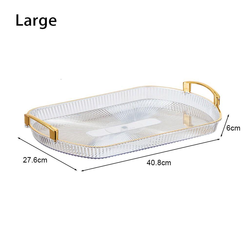 1Pcs Desk Organizer Serving Tray For Kitchen Home Dining Room Bedroom Office Makeup Tray Fruit Tray with Handles Multipurpose
