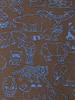 Colorata Mammal Tie x cm Brown Blue Animal Print Silk Jacquard Elephant Animal Gift Present [COLORATA] (145 8.5 / & / / 100% / Weave) Bear, Tiger, (24