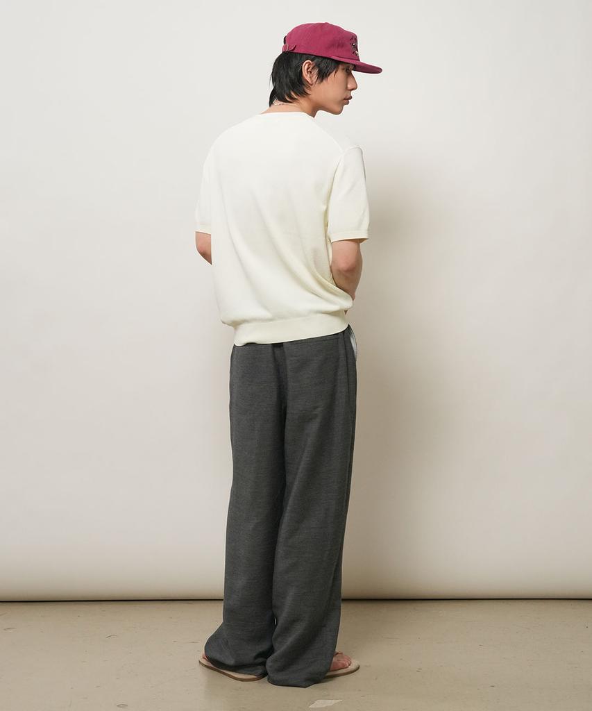 GENERALIDEA Man Temperature Cut Cool Classic Crew Neck Half Knit [Ivory] / Gf2Mkp022