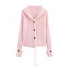 Araltay New Arrival Fashion Style Women's Clothing Fashion All-Match Casual Minimalist Asymmetric Decorative Ribbon Knitting Outwear
