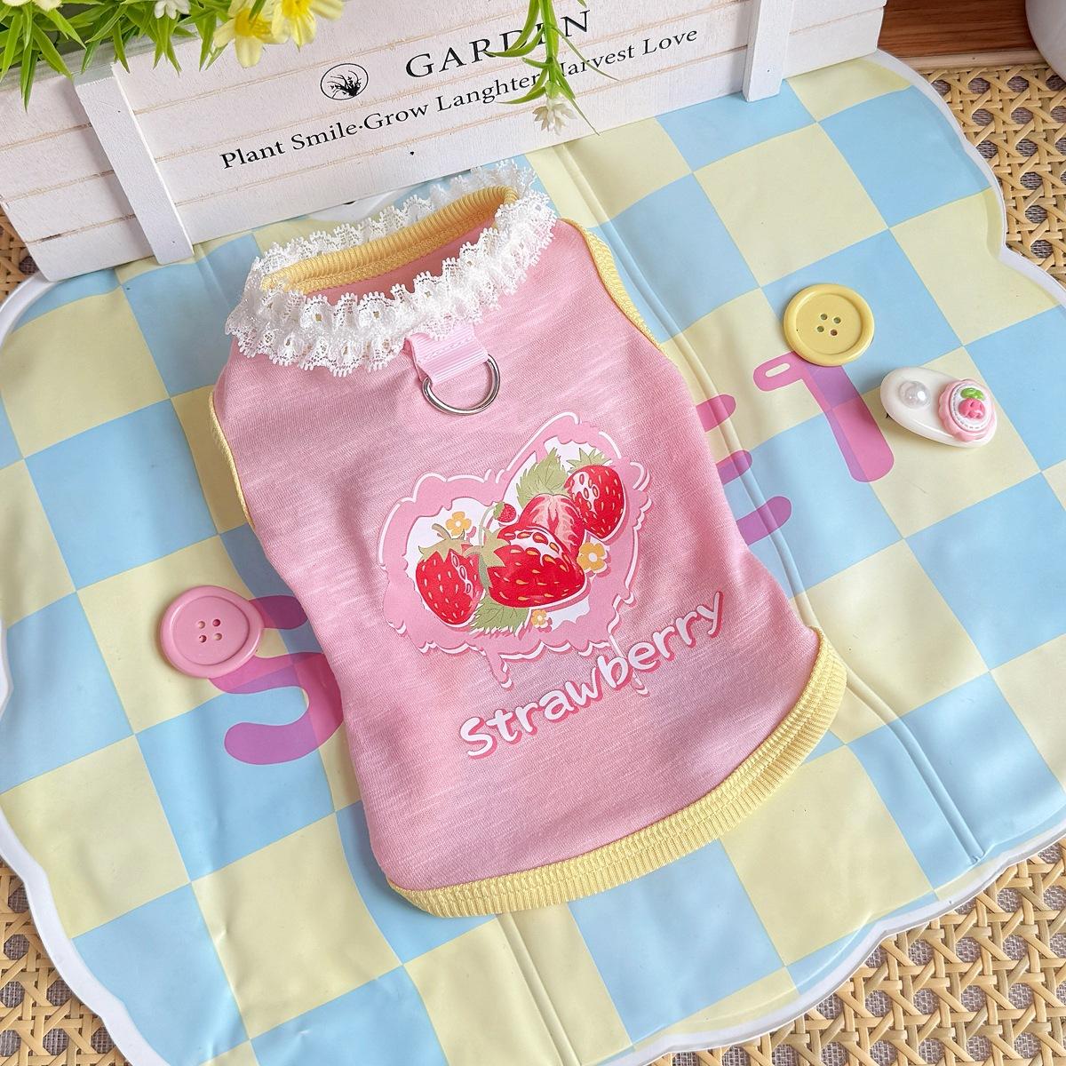 

Домашний питомец Собака Кошка Щенок Японский Корейский Мягкий Милый Весенне-летний Жилет Маленькая Средняя Собака Тедди Бишон Одежда Принадлежности S(1.5-2.5KG)