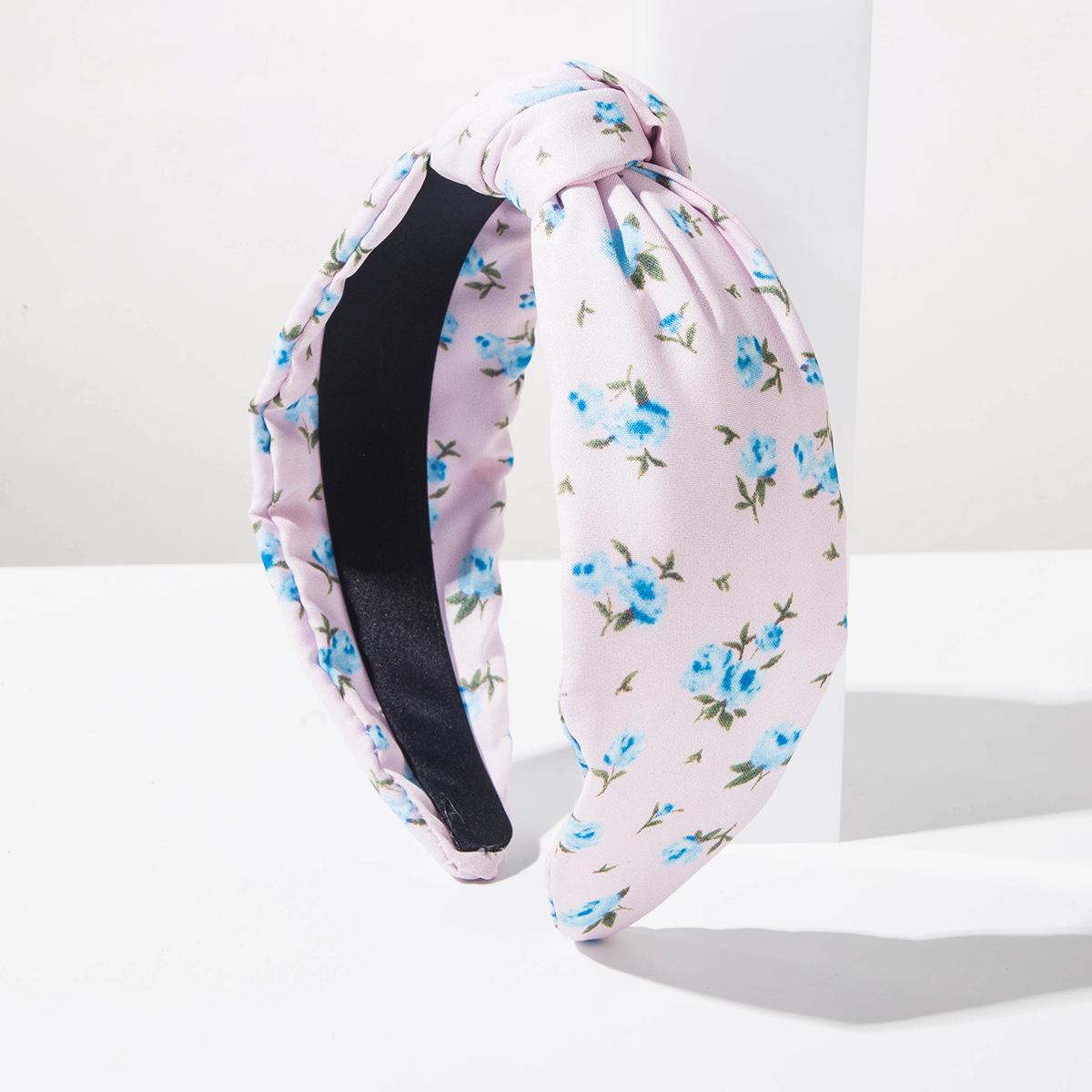 

Heming Headband New Fashion Small Fresh Floral Knotted Wide Edge Headband Niche Design Sweet Hair Accessories 2026 рожевий