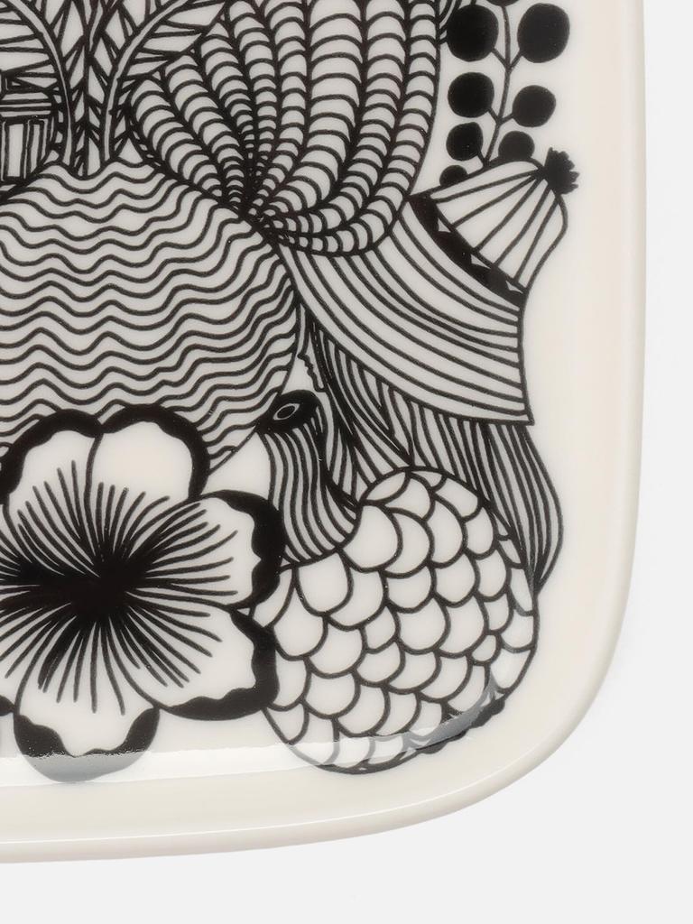 Marimekko Siirtolapuutarha 15 X 12 White X Black Plate, Cm, Women's, 52_1_52169467845,