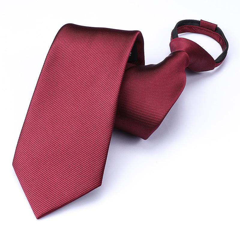 Men's Korean Style Zipper Striped No-Tie Professional Wedding Tie