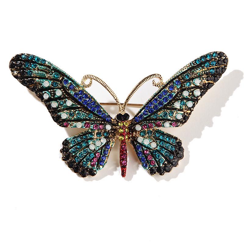 Lanhao Korean Fashion Eco-Friendly Alloy Enamel Butterfly Brooch Pin