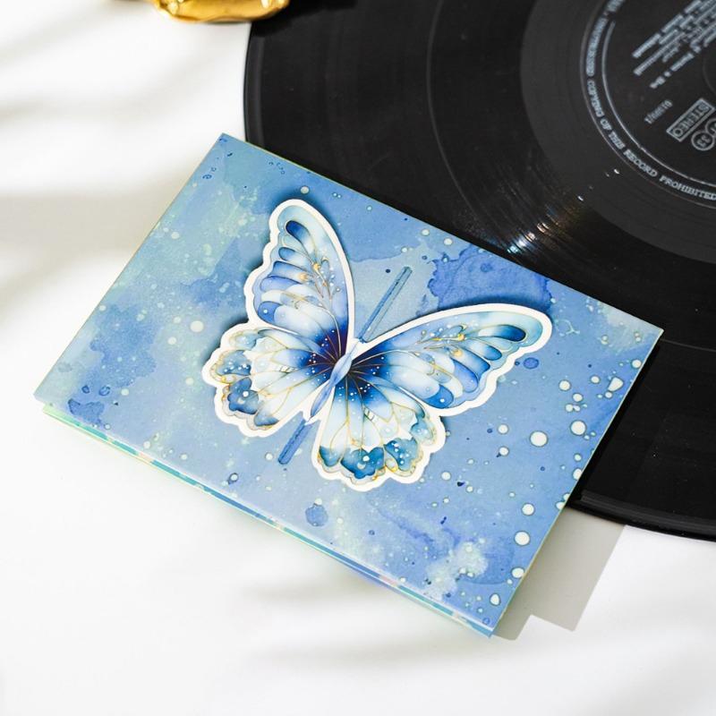 D Butterfly Greeting Card Handwritten Couple Thank You Card Premium Envelope Card