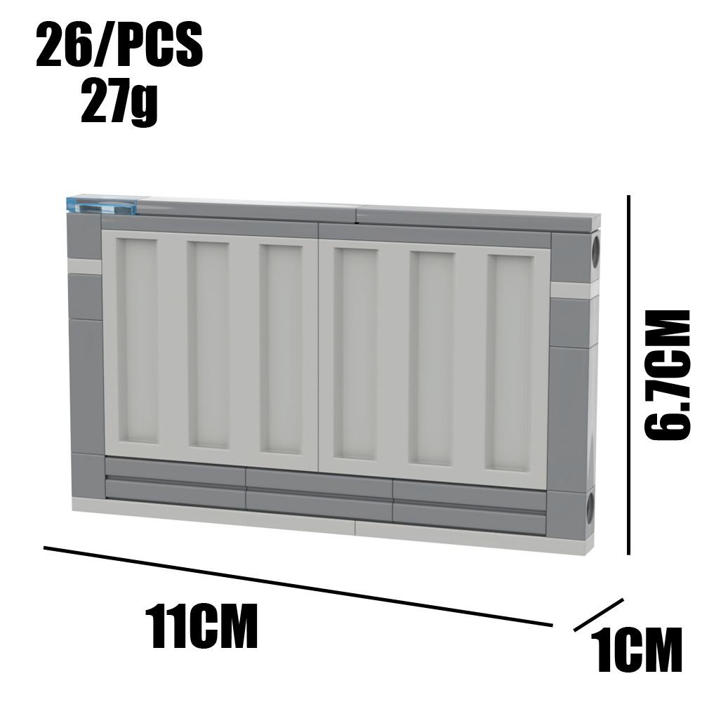 Actual/Ecran Luminos/Metalic Bază de Război Facility Model de Perete Cărămizi de Construcție Seria Militară Ansamblu Perete de Împrejmuire Jucărie Cărămizi Cadouri
