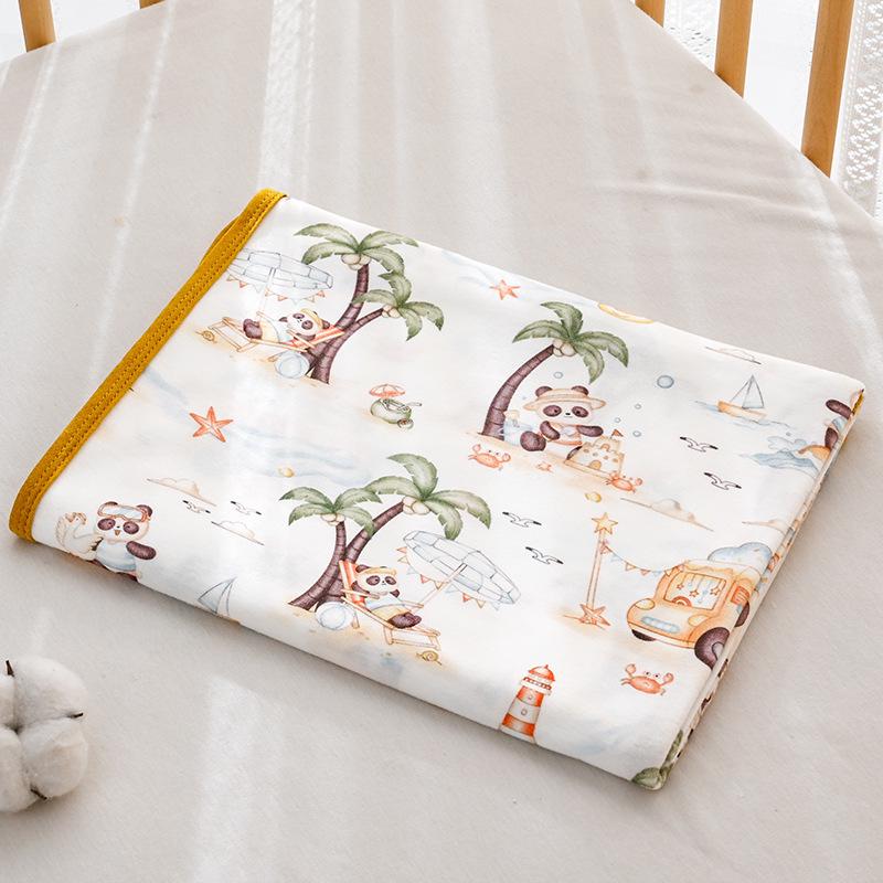 Oddychający kocyk otulacz dla noworodka z czystej bawełny, cienki, zapobiegający odruchowi Moro, niemowlęcy Typ A.