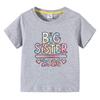 2026 New Girls Tshirt Big Sister Original Letter Printed Kids Summer Comfortable Pure Cotton Tees Childrens ONeck Tops