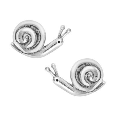 Snail Stud Earrings - 925 Sterling Silver