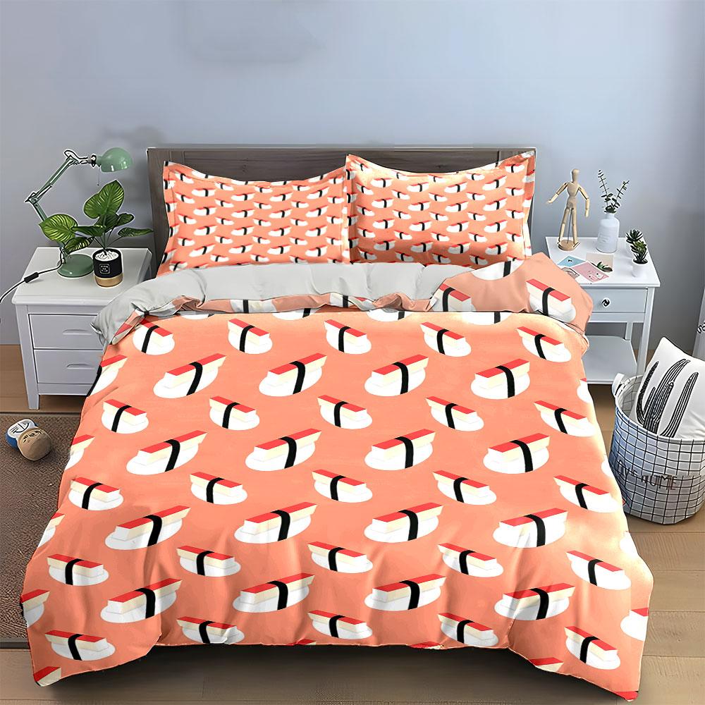 Whimsical sushi dreams. Bedding sets Duvet covers Pillowcases(1* Duvet Cover 2* Pillowcases without duvet insert)