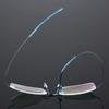 Ultralight Frameless Glasses Titanium Alloy TR90 Eyeglasses Frames Male Ultra Stretch Metal Temple Glasses Frames