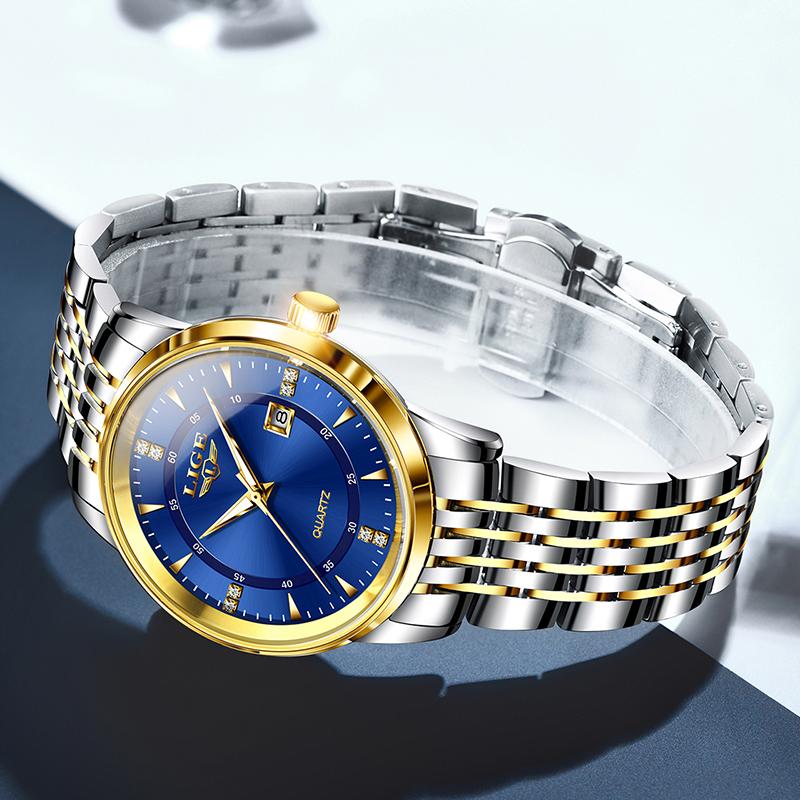 New Gold Watch Women Watches Ladies Creative Steel Women's Bracelet Watches Fashion Waterproof Chronograph Relogio Feminino
