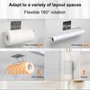 180 Degrees Rotation Paper Roll Holder Wall Mounted Stainless Steel Moisture-proof Paper Towel Rack Bathroom Accessories